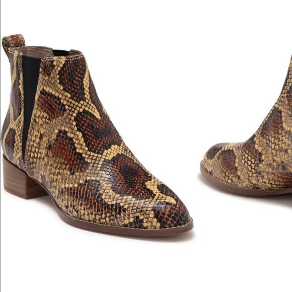 Madewell The Carina Boot in Snakeskin Embossed Leather Style MA599 NEW - Picture 7 of 9